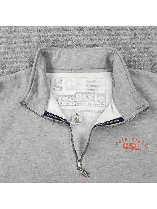 Gear For Sports Other - Ohio State Buckeyes Sweatshirt Adult Medium Gray 1/4 Zip Retro Gear For Sports
